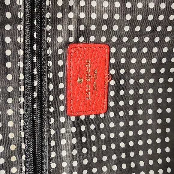 Kats Spade Red Leather Satchel With Strap - Picture 15 of 16